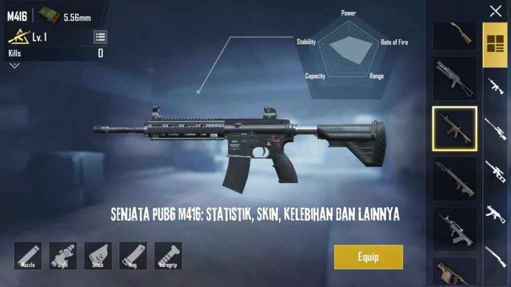 Senjata-PUBG-M416